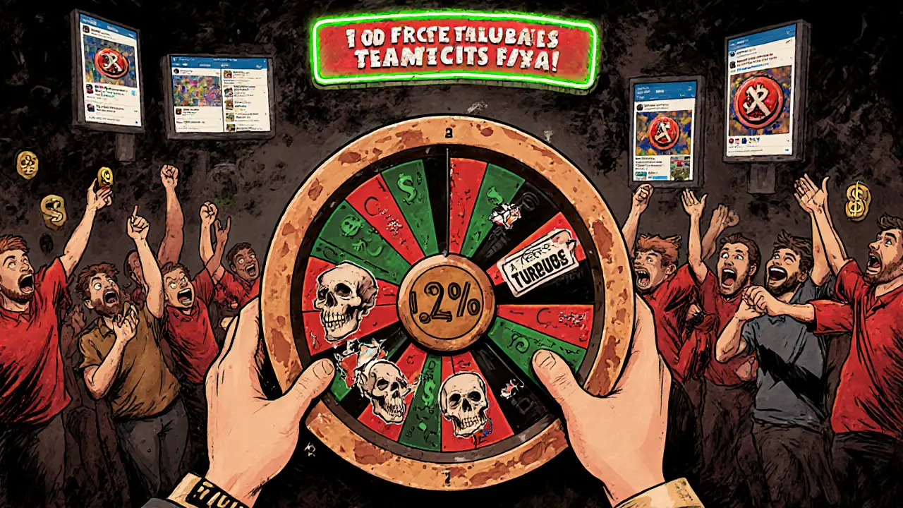 Roulette con un solo premio TURBOS e cinque rischi, simbolo di speculazione estrema.