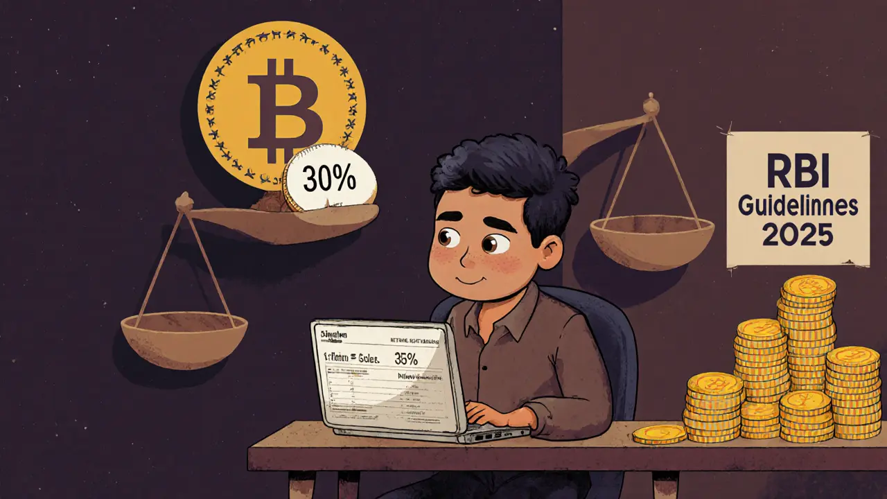 Trader in India con portafoglio cripto che perde valore a causa di tasse del 30% e ritenuta all&#039;origine.