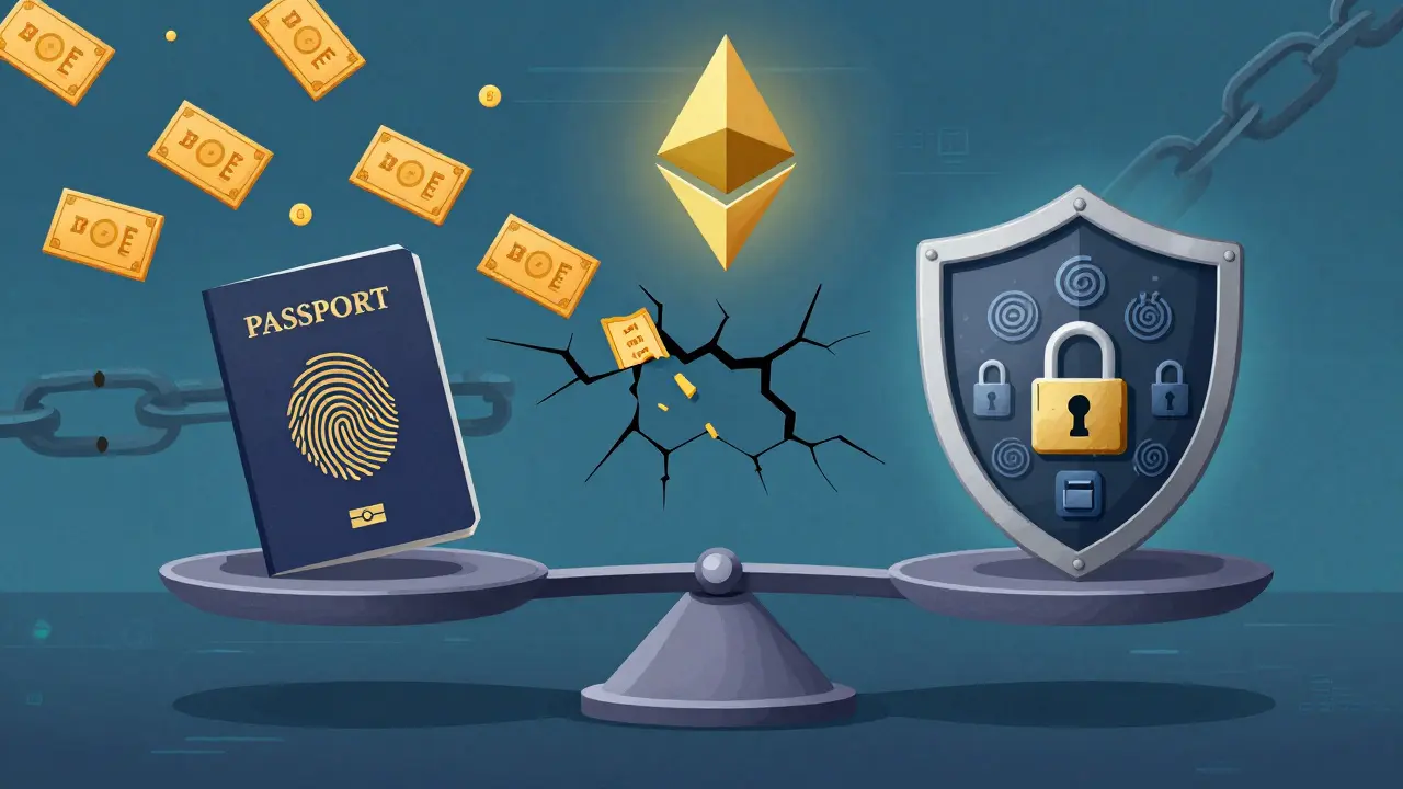 Una bilancia equilibra identità reale e prova di unicità criptografica.