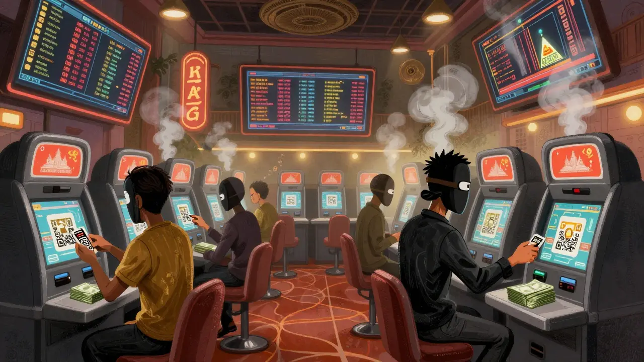 Un casinò in Cambogia dove si scambiano Bitcoin con contanti senza identificazione.