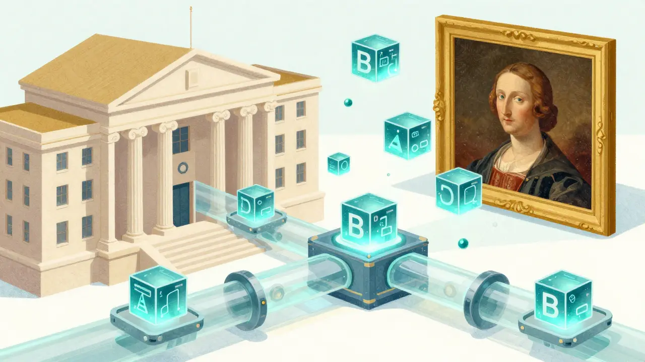 Asset immobiliari e artistici trasformati in token digitali tramite smart contract.