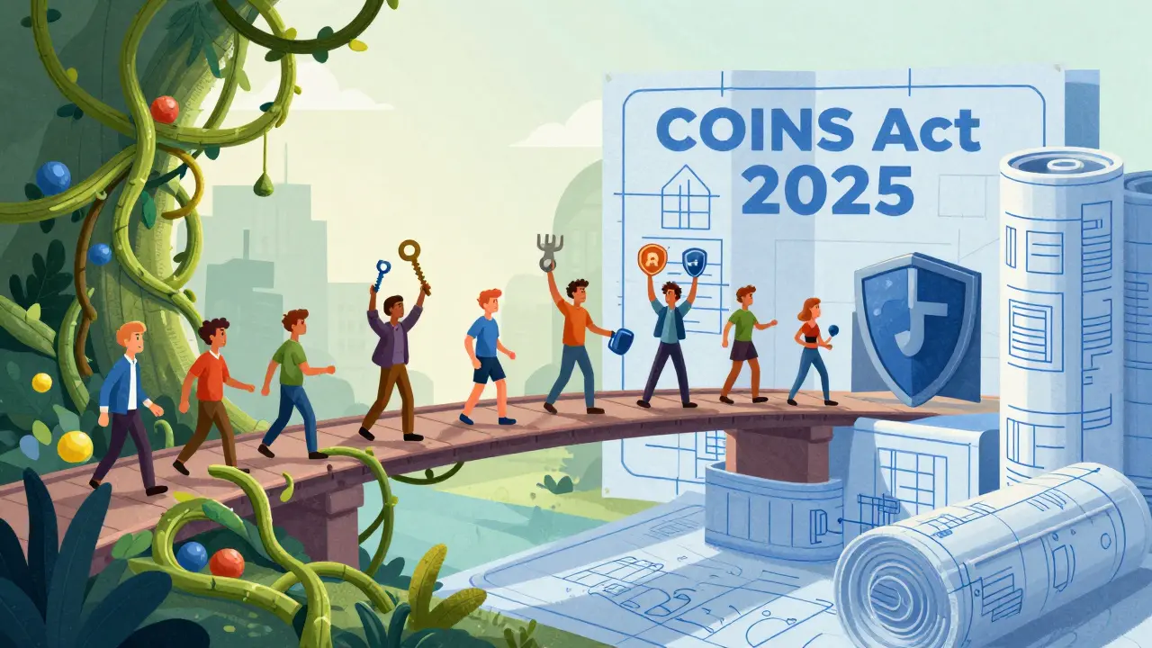Costruzione di un ponte tra mercati selvaggi e regolamentazione strutturata con il COINS Act 2025.
