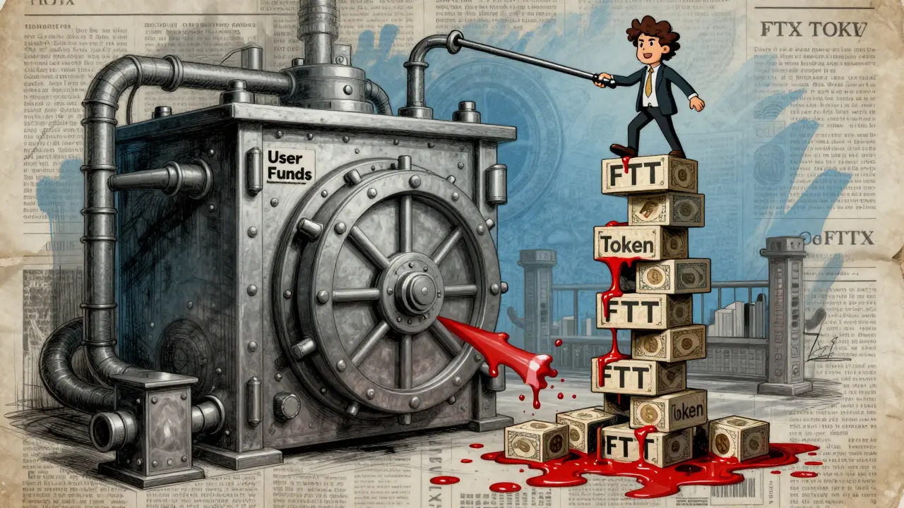 Illustrazione del conflitto di interessi: i fondi degli utenti sostengono il token FTT instabile