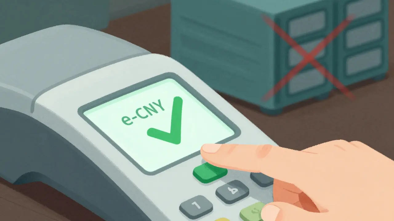 Pagamento sicuro con Yuan Digitale su terminale