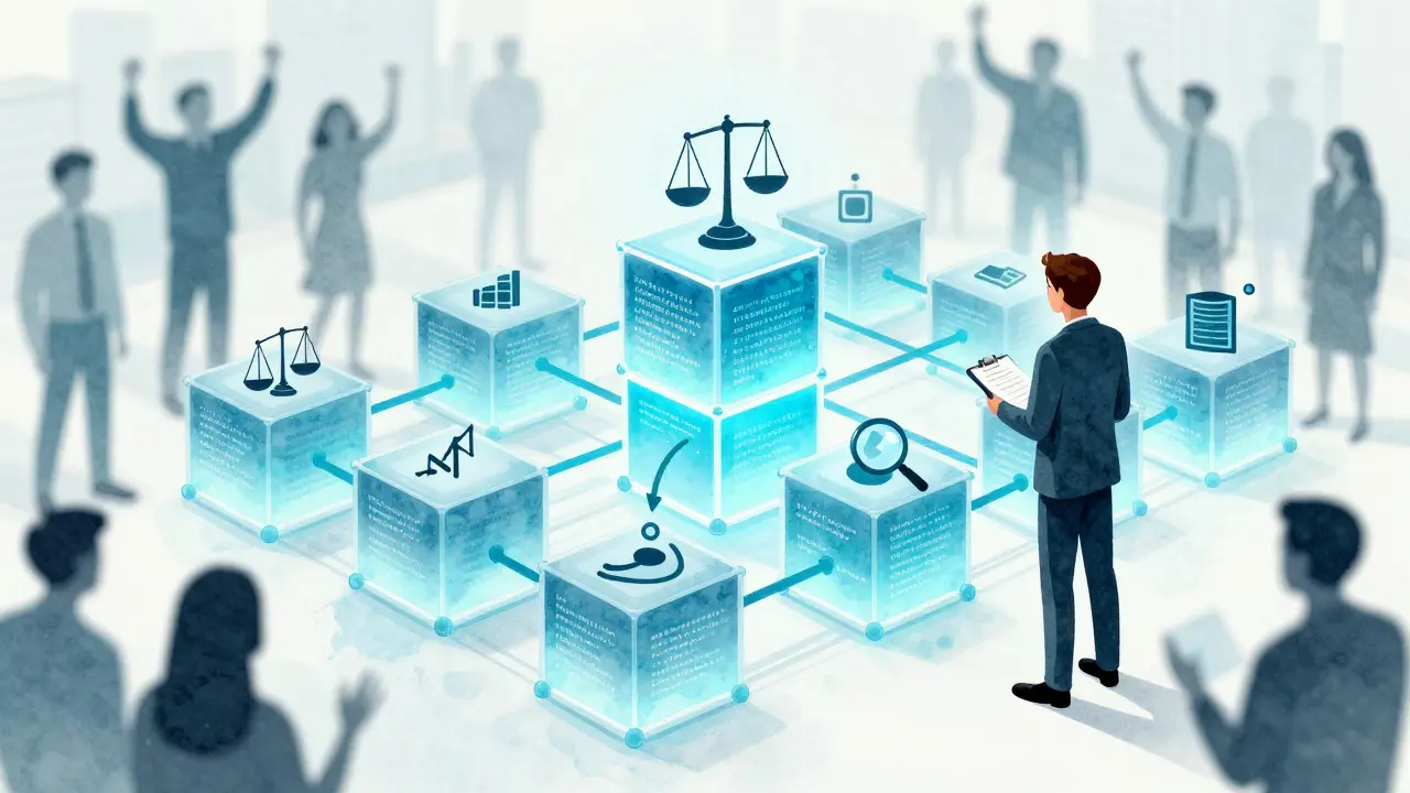 Analisi della blockchain che rivela dati oggettivi ignorando il rumore sociale