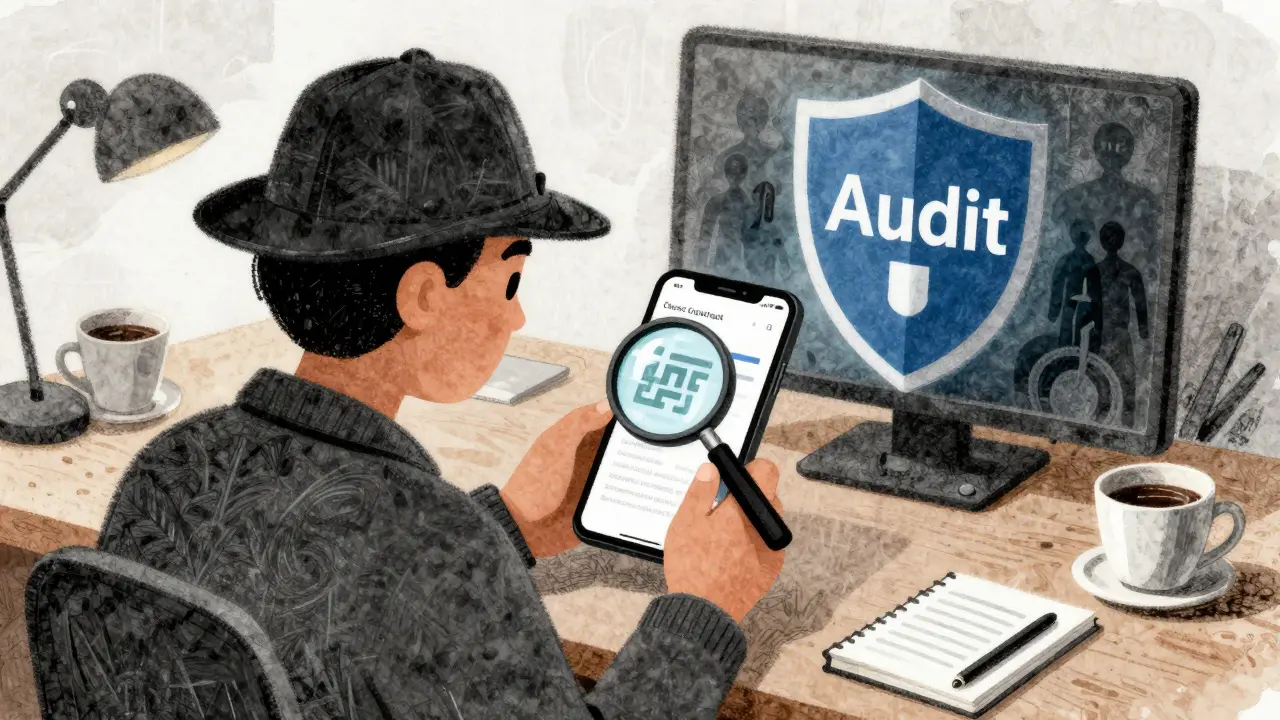 Verifica della sicurezza del contratto crittografico con lente