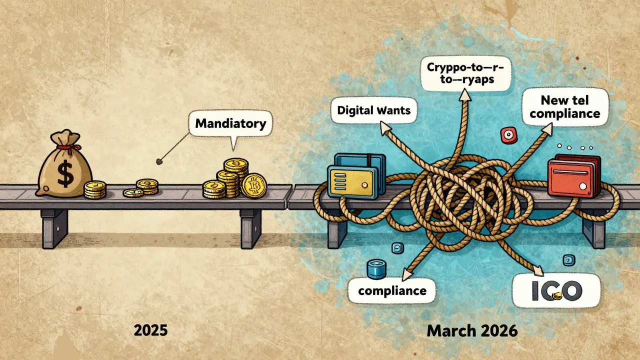 Illustrazione del ponte normativo che si espande nel 2026 per le cripto
