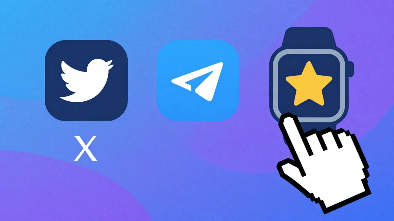 Mano che clicca su icone social per l'airdrop
