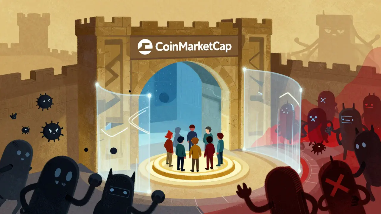 Gateway sicuro di CoinMarketCap che blocca i bot