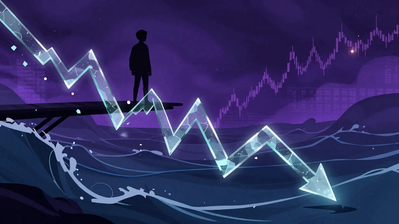 Rappresentazione artistica della volatilità del mercato crypto