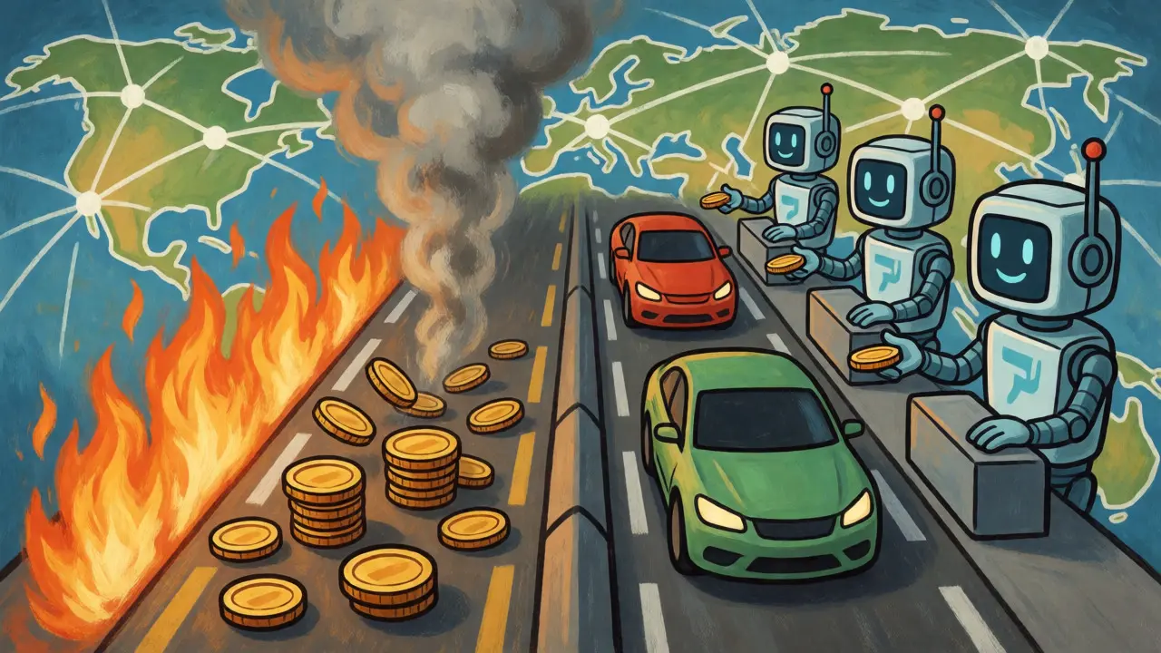 Illustrazione del meccanismo di combustione delle base fee e mance ai validatori