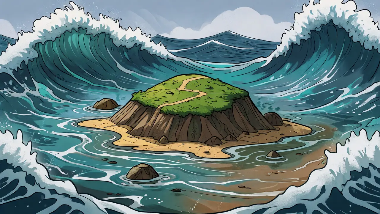 Isola isolata nel mare della DeFi senza ponti
