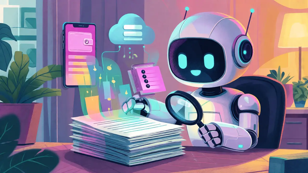 Un assistente robotico che organizza i dati delle transazioni crypto per la dichiarazione
