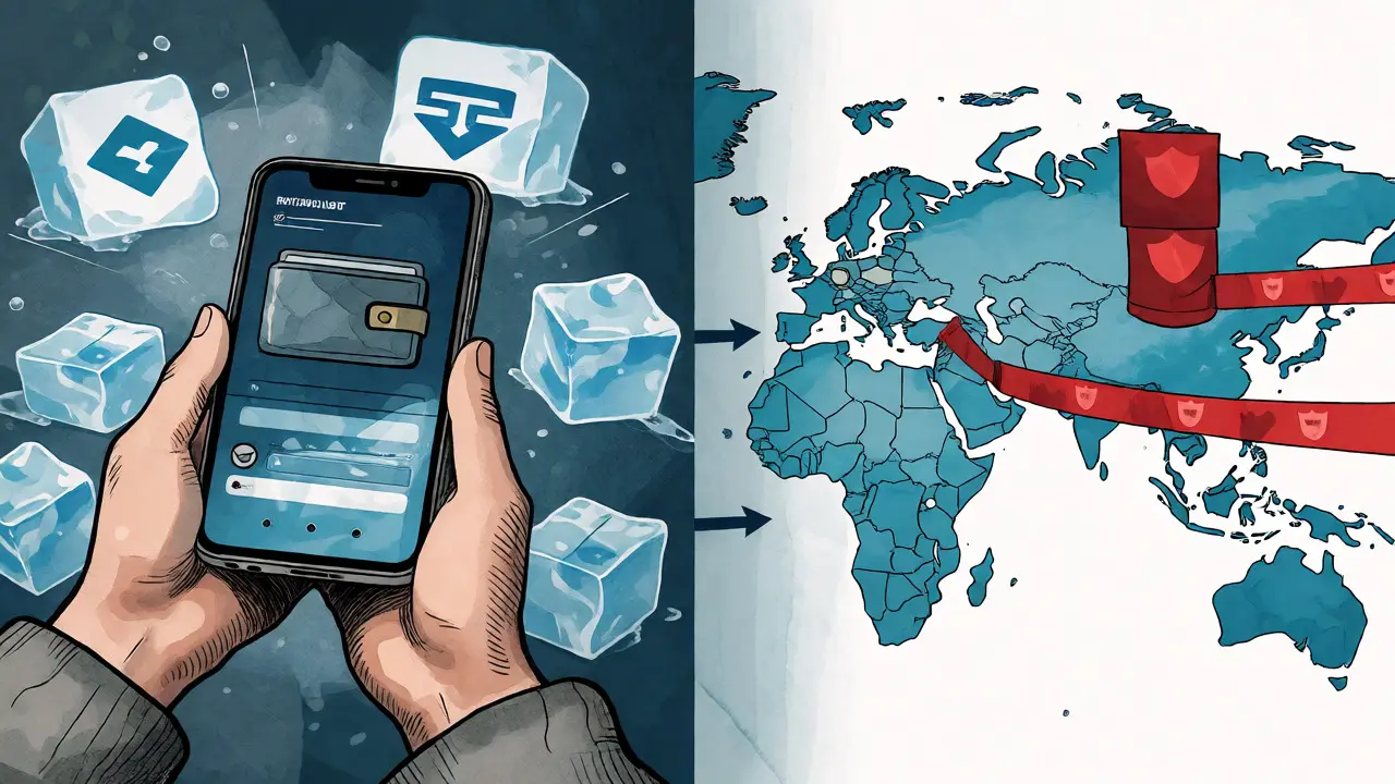 Utenti con portafogli bloccati e flussi finanziari globali interrotti dalle sanzioni